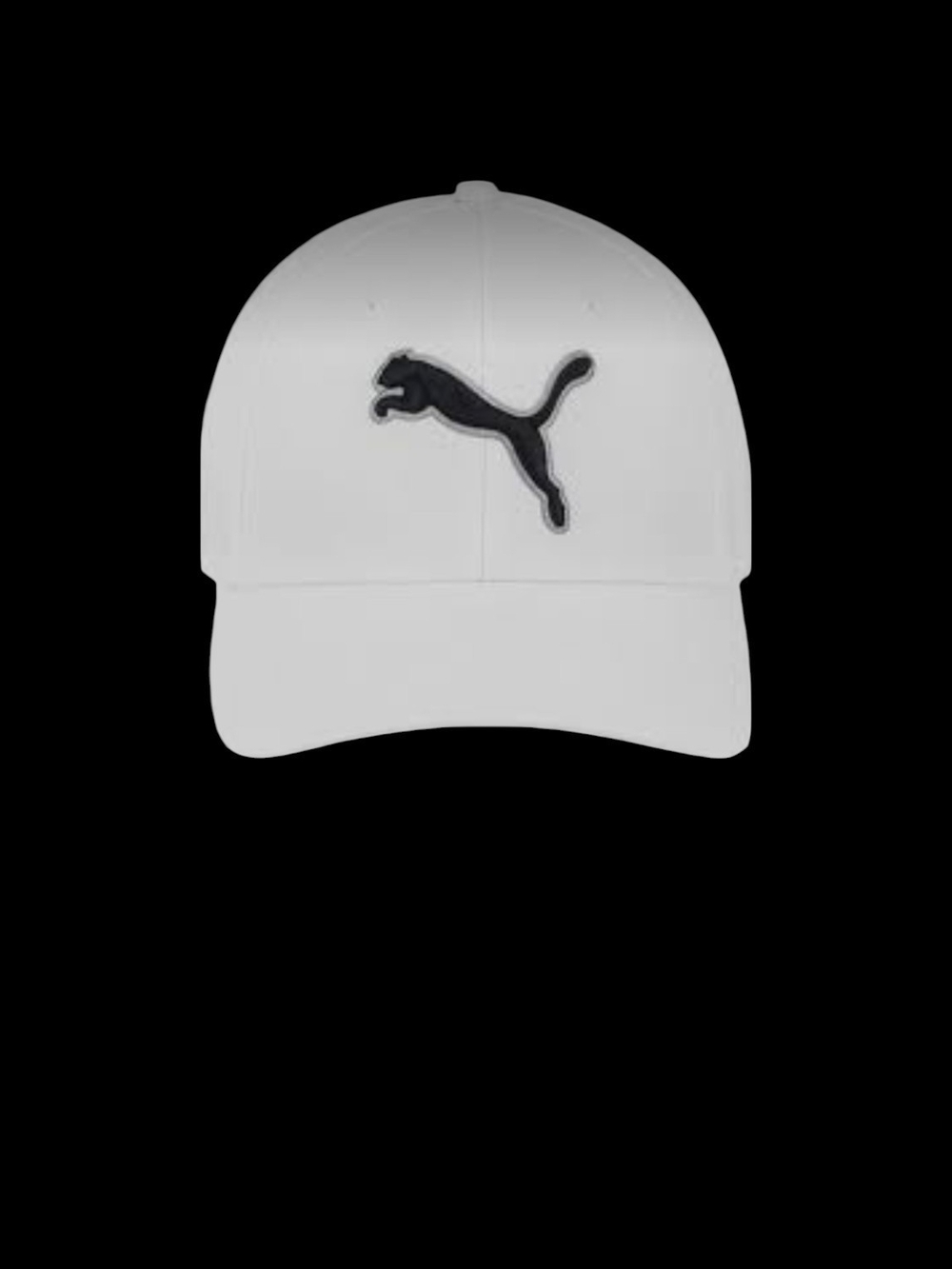 Puma White Baseball Cap with Black Puma Logo